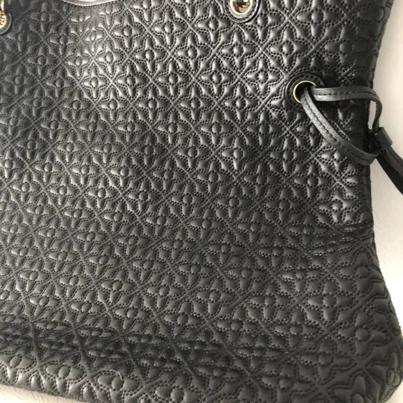 NWOT  Tory Burch Bryant Quilted Slouchy Tote Black ORIGINAL - Picture 8 of 9